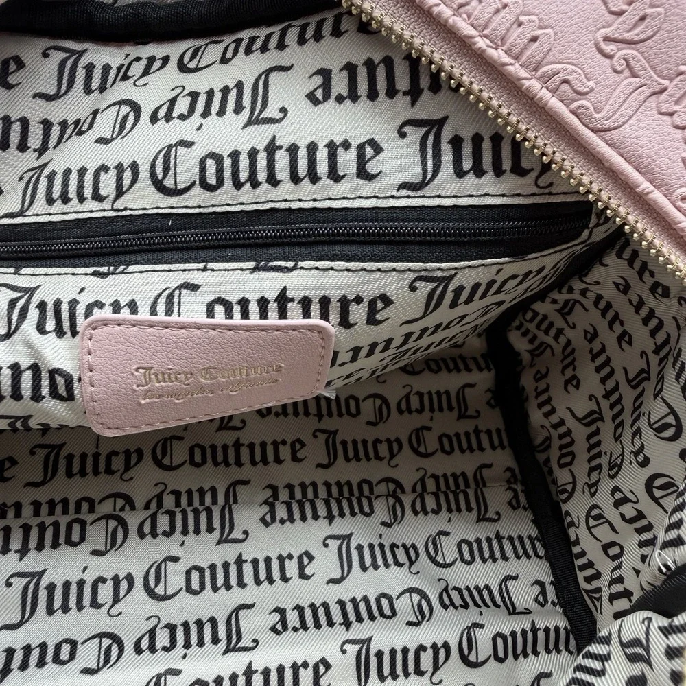 Juicy Couture String Of Pearls Satchel Pink Diamond Handbag Crossbody Bag NWT